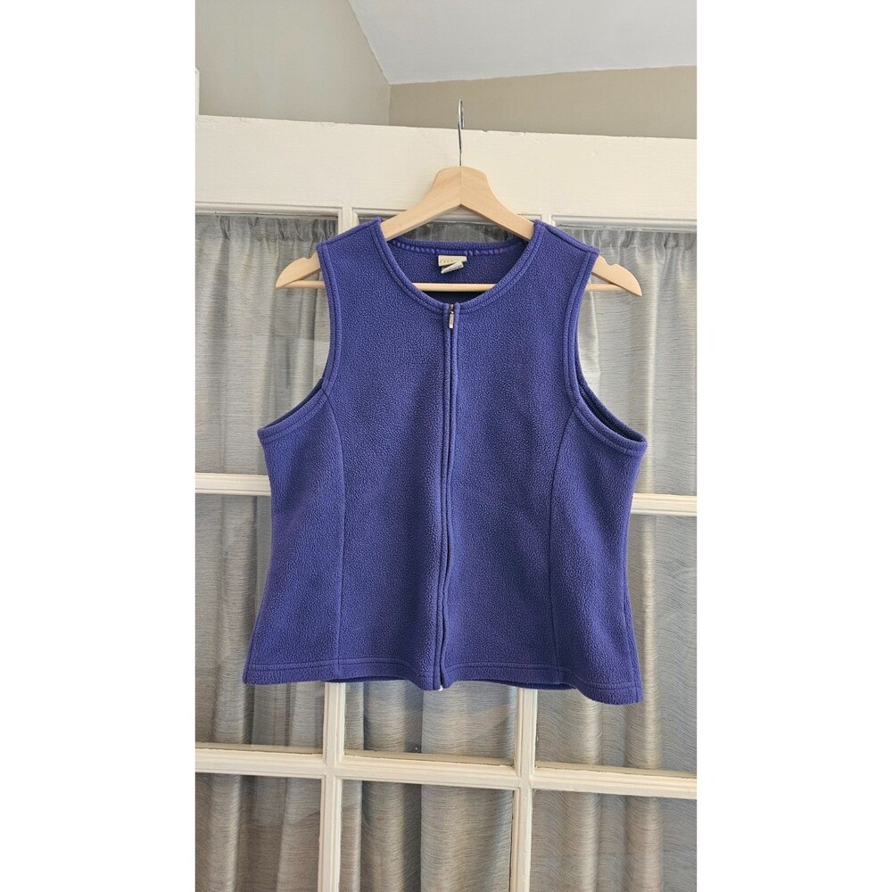L.L. Bean Women's Purple Polartec Fleece Full-Zip Vest - size Small Regular